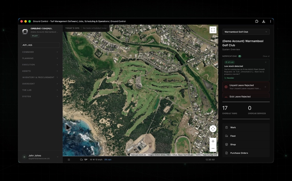 Ground Control platform map view